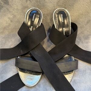 Proenza Schouler Black Strappy Sandals